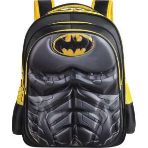 Batman rugtas 3d stevig rugzak voor kinderen en tieners, waterbestendig, met logo super hero aan rits
