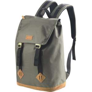 Chappo Urban Backpack | Vintage Rugzak met 15-inch Laptopvak | 20 liter | Tas voor school/werk/studie | Khaki