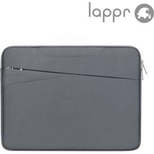 LAPPR® - Laptophoes - Laptopsleeve Nylon - Laptoptas - Duurzaam - Bestseller - 16/17 inch - Grijs