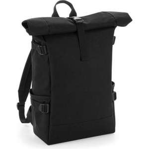 Block roll-top backpack