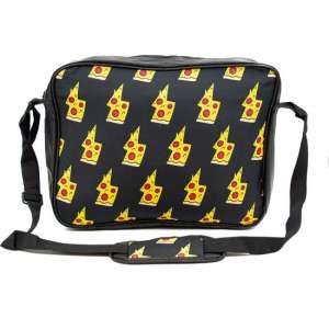 Laptoptas pizza | messenger bag heren school - schoudertas dames laptophoes pizza - backpack schooltas - 45 cm