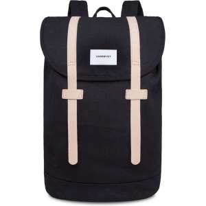 Sandqvist Stig Large Backpack Black/Natural SQA1401 zwart, duurzaam