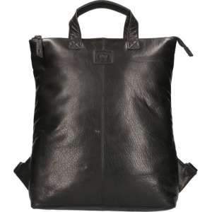 Leather Design - Leren Rugtas / Leren Laptoprugzak - 15,6 inch - zwart