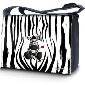 Laptoptas / messengertas 17,3 schattige zebra - Sleevy