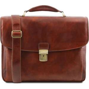 Tuscany Leather Alessandria laptoptas Bruin TL141448