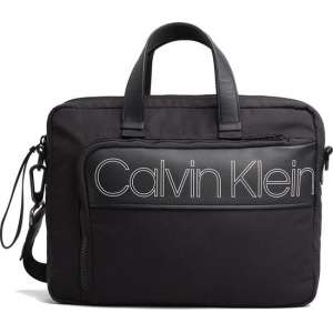 Calvin Klein Double Logo Laptoptas  - Zwart