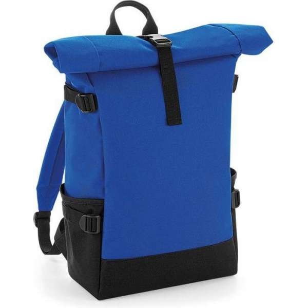 Block roll-top backpack, Kleur Bright Royal/ Black
