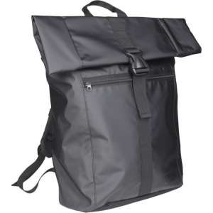 Roll Top Messenger Backpack | Rugzak Met Laptopvak | Laptoptas 15.6 Inch | Zwart