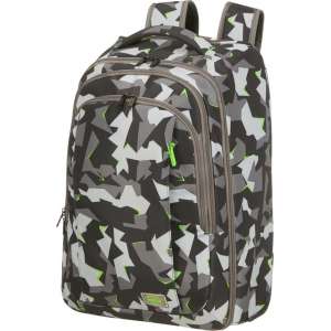 American Tourister Rugzaktrolley Met Laptopvak - Fast Route Laptop.Backpack./Wh 15.6 inch (Handbagage) Camo/Acid Green