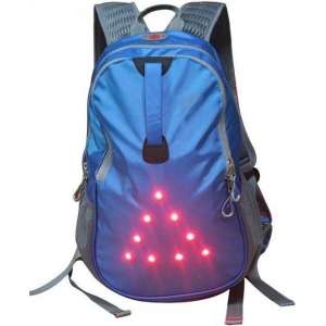 ReflectiveSport Sportrugtas Blauw met LED verlichting – sportrugzak – Laptop rugzak – Office rugtas - schoolrugtas