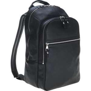 Oblac ® Leren rugzak - Geschikt voor 15 inch laptops - Floater zwart volledig kalfsleer - Handgemaakt door ambachtslieden