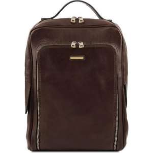 Tuscany Leather Bangkok leren laptop rugzak Donkerbruin TL141793