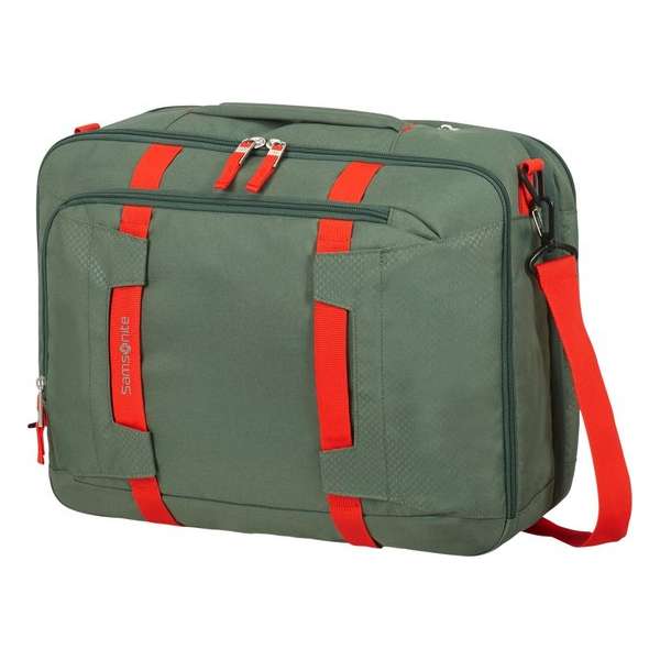 Samsonite Rugzak Met Laptopvak - Sonora 3-Way Shoulder Bag uitbreidbaar Thyme Green
