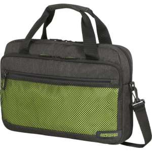 American Tourister Laptopschoudertas - Sporty Mesh Laptop Bag 15.6 inch  Anthracite/Lime Green