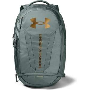 UA Hustle 5.0 Backpack - Lichen Blue-Lichen Blue-Metallic Gold Luster - OSFA Default