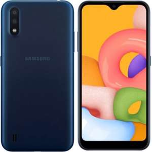 Samsung Galaxy A01 2020 | Dual-Camera | Dual-Sim |Blauw|SD Card 16GB + Hoesje + Beschermglass + Nederlandse Sim card