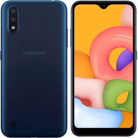 Samsung Galaxy A01 2020 | Dual-Camera | Dual-Sim |Blauw|SD Card 16GB + Hoesje + Beschermglass + Nederlandse Sim card