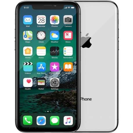 Apple iPhone X - Refurbished door Leapp - A grade (Zo goed als nieuw) - 64GB - Zilver