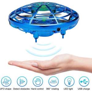 Mini Drone met Anti-bots Sensor - Zwevende UFO Blauw