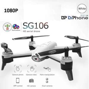 DrPhone - Drone  106G - 2x 1080P Camera - Remote + App Control - Follow Me Functie - Bedienen met Handgebaren - Wit