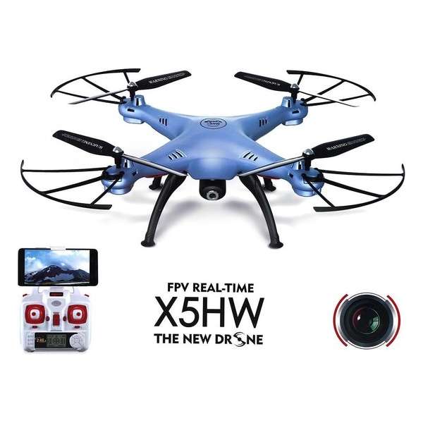 Syma  X5HW live Camera Drone FPV Real-Time + (batterijen 4x AA Kingever Gold)