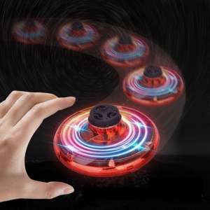 B-Joy Nieuw Hand gestuurde Spinner Drone Buiten kinderspeelgoed - Fly Spinning top Play It UFO | Kleur Rood
