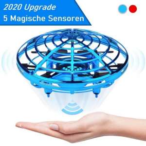 OrbitDrone™ UFO Mini Drone Blauw – Handgestuurd – Infrarood sensoren- Kindvriendelijk - Inclusief USB kabel