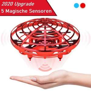 OrbitDrone™ UFO Mini Drone Rood – Handgestuurd – Infrarood sensoren- Kindvriendelijk - Inclusief USB kabel