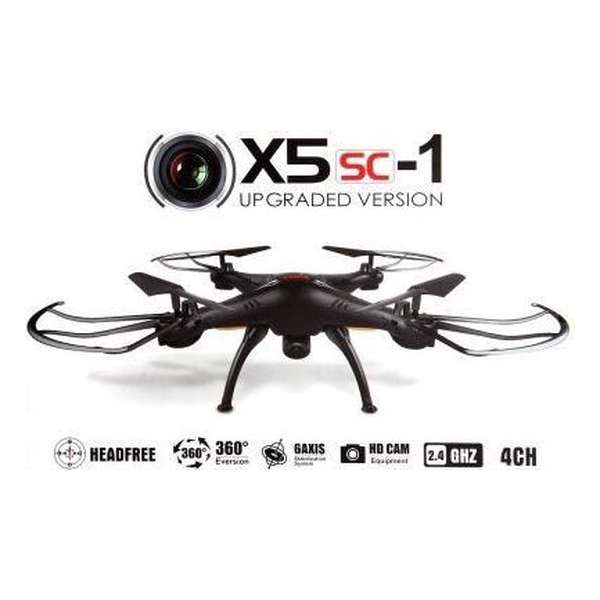 Syma X5SC met Camera - Drone - Zwart + 1 pak batterijen