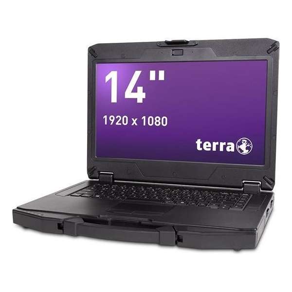 Terra Mobile Industry 1432 14" rugged laptop, i5-8250U, COM poort (RS232), Windows 10 Pro