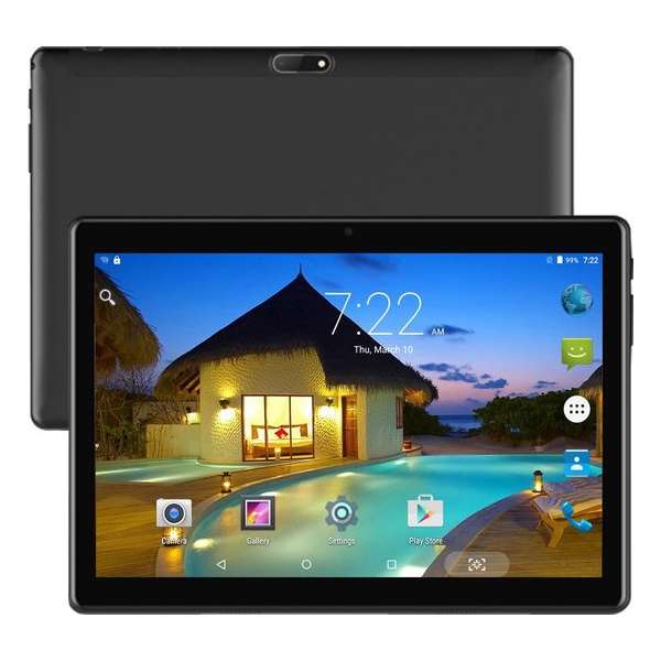 Kindertablet Zwart Educatief - 10 inch XL - EduTab - Andoroid 9.0 - 16GB - Tablet - Inclusief gratis Tablethouder