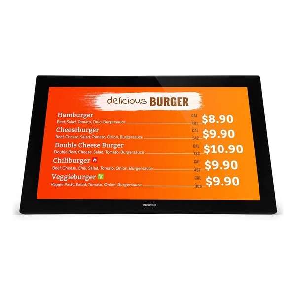 Ermeco 23,6 inch Tablet met Android 8 voor Professioneel 24/7 gebruik | Touchscreen | 4 GB RAM | 32 GB Flash