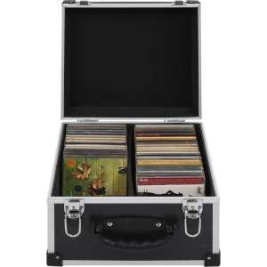 vidaXL Cd-koffer voor 40 cd's aluminium ABS zwart