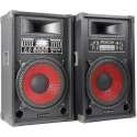 Fenton SPA-1200 - PA Karaoke Actieve Speakers 12 inch - 2 stuks - Zwart