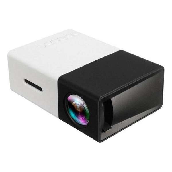 ZWART Mini LED Beamer / Projector YG - 300 met HDMI, SD en USB aansluiting