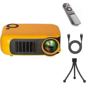 Upgrade 2020 | Mini Beamer - Beamer - Mini Projector - Pocket Beamer A2000 - Inclusief HDMI kabel - Draagbaar - Oranje