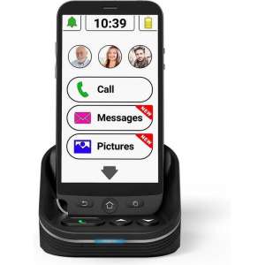 Amplicomms M50 Senioren Smartphone | mobiele telefoon | Eenvoudig opladen | Compatibel met hoortoestellen