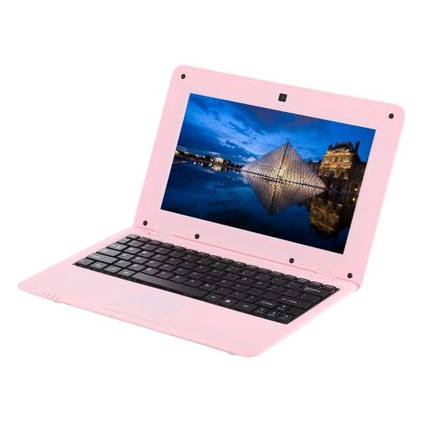 10.1 inch notebook pc, 1 GB + 8 GB, Android 6.0 A33 Dual-Core ARM Cortex-A9 tot 1,5 GHz, WiFi, SD-kaart, U-schijf (roze)